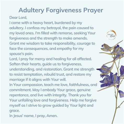 Powerful Adultery Forgiveness Prayer For Both Partners Coffee With Starla