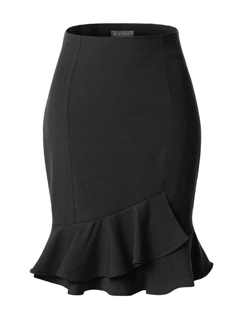High Waisted Ruffle Pencil Skirt Womens Fashion Skirt Office Midi Skirt Skirt Fashion