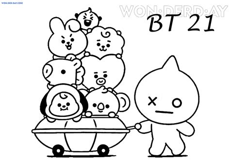 Bt21 Para Colorear Dibujos