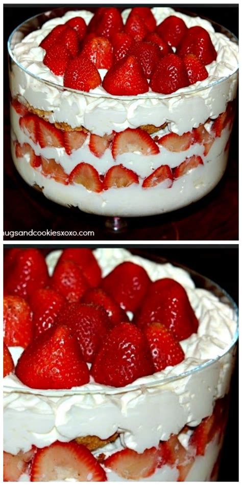Strawberry Shortcake Trifle Recipe Trifle Dessert Recipes Trifle Recipe Strawberry Recipes