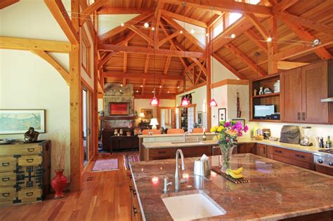This home maintains the rustic character of an old house, but oozes comfort and modern living with plenty of convenient additions such as the double car basement garage. Modern Contemporary Post and Beam Home - Contemporary ...