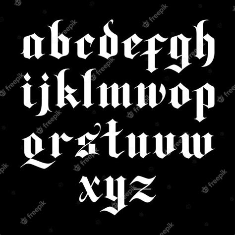 Premium Vector Blackletter Gothic Font Lowercase Letters