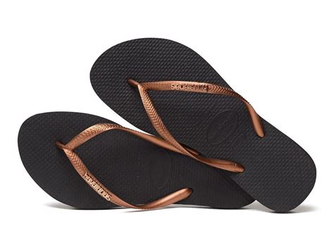 havaianas brazil women flip flops slim metallic logo sandal all sizes and colors ebay