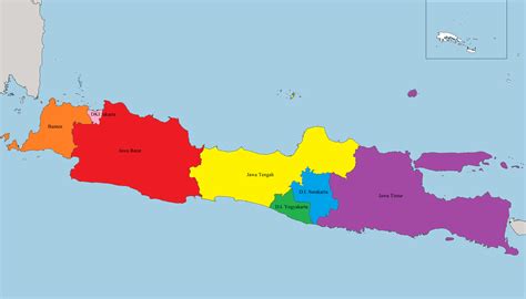 Peta Pulau Jawa Dengan Adanya Provinsi Daerah Istimewa Surakarta