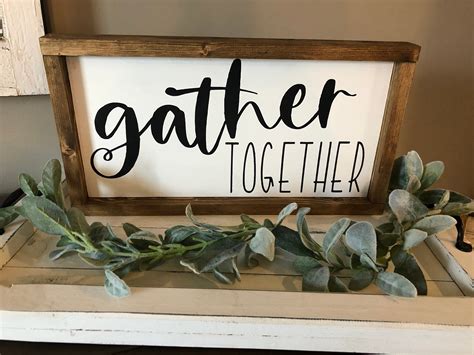 Gather Together Framed Sign Etsy