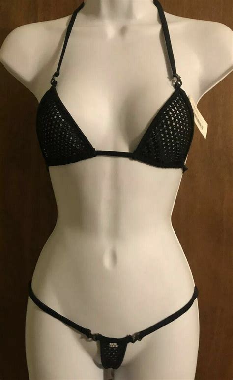 Discontinued Wicked Weasel X Bounty String Back L Large Tri Top M Medium Ebay