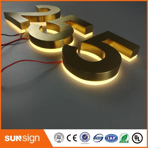 Backlit Stainless Steel Shop Front Signs Led 3d Illuminated Letters