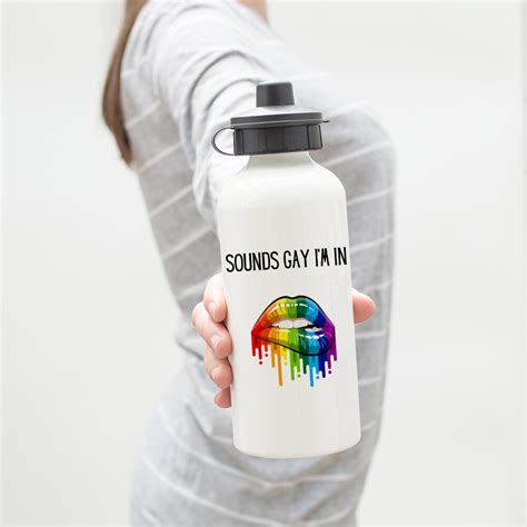 Gay Pride Water Bottle Coming Out T Totally Gay Water Etsy