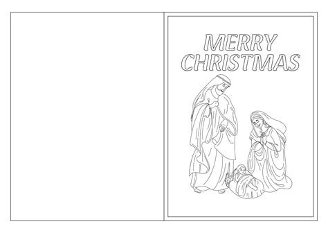10 Best Printable Religious Christmas Cards To Color Pdf For Free At Printablee