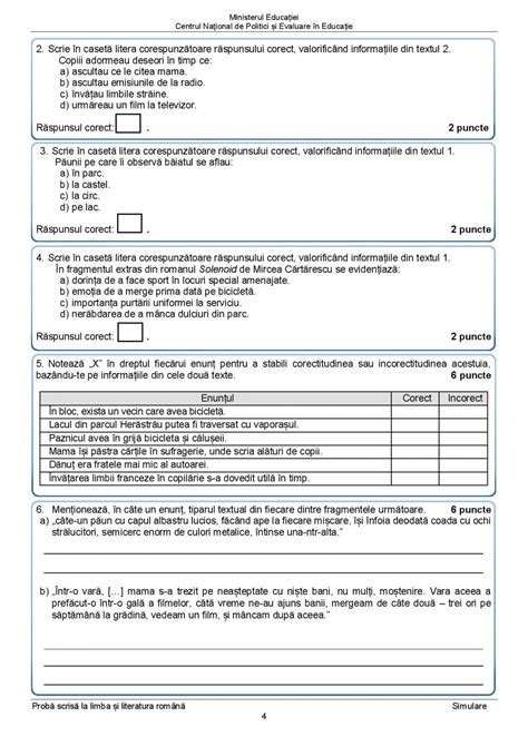 22 iunie marchează debutul evaluării naționale, iar aici o să găsești subiectele primite de elevi la limba și literatura română. Subiecte Limba Romana - Simulare Evaluare Nationala, clasa ...