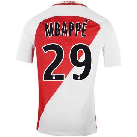 Association sportive de monaco football club. Maillot Monaco MBAPPE 2016/2017 Officiel Domicile ...