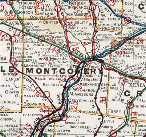 Montgomery County Ohio 1901 Map Dayton Oh Map Montgomery County