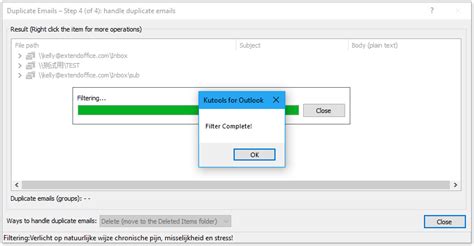 Please click the delete button. How to delete all duplicate emails from a mail folder in ...