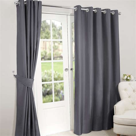 Nova Charcoal Blackout Eyelet Curtains | Blackout eyelet curtains