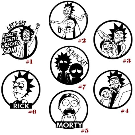 Rick And Morty Vinyl Decal Sticker Car Window Décor Wall Art Adult Swim