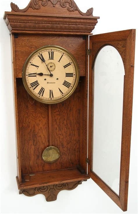 Sessions Oak Wall Regulator Clock
