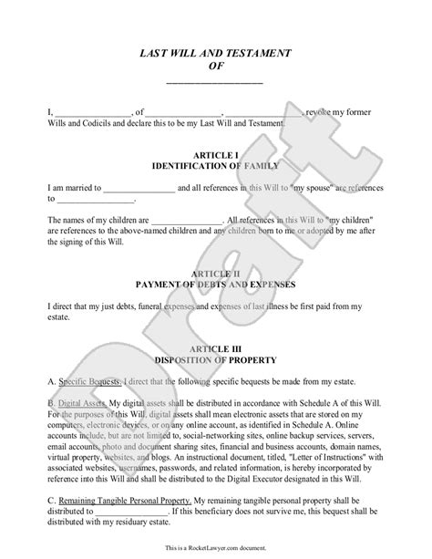After you have completed your last will and testament, make copies of it. 11+ Last Will And Testament Blank Forms - Proposal Letter - Free Printable Will Papers | Free ...