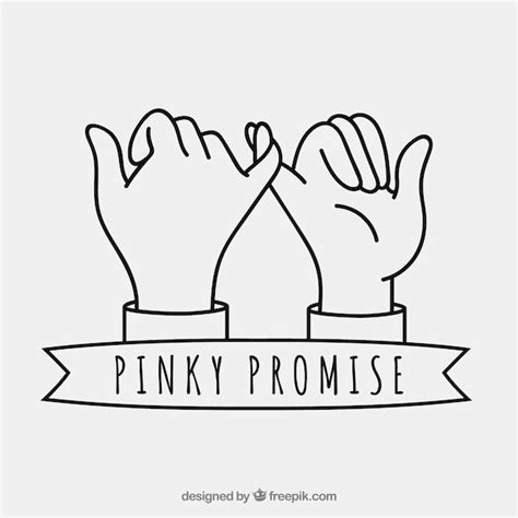 Pinky Promise Drawing Black And White
