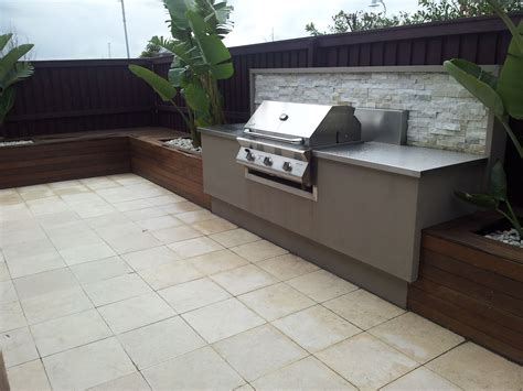 Would You Move BBQ Off Deck And Have It By The Fence Outdoor Bbq Kitchen Outdoor Kitchen