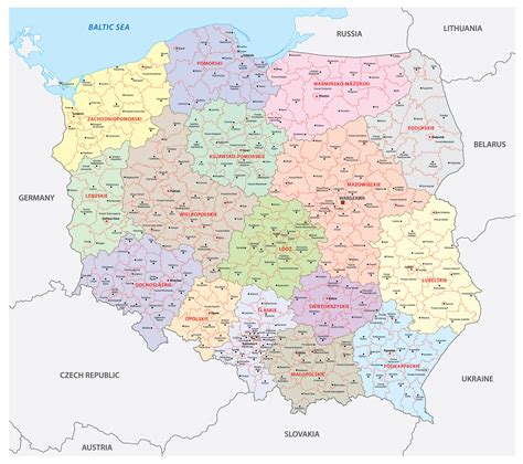 provinces of poland map