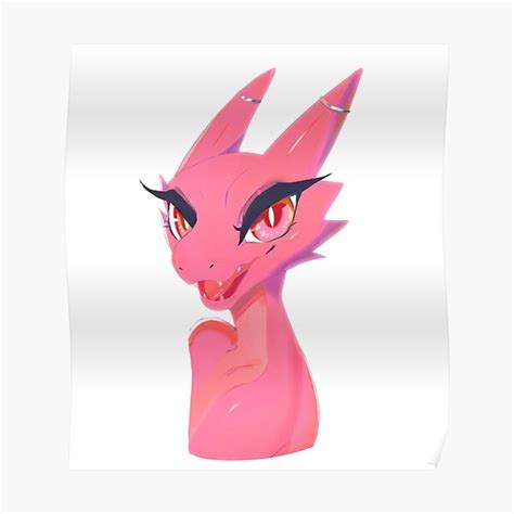 Cute Pink Kobold Poster For Sale By Annaklava Redbubble