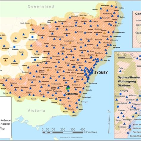 Map Grid Of Australia Mga Zones Across A Australia And B Nsw
