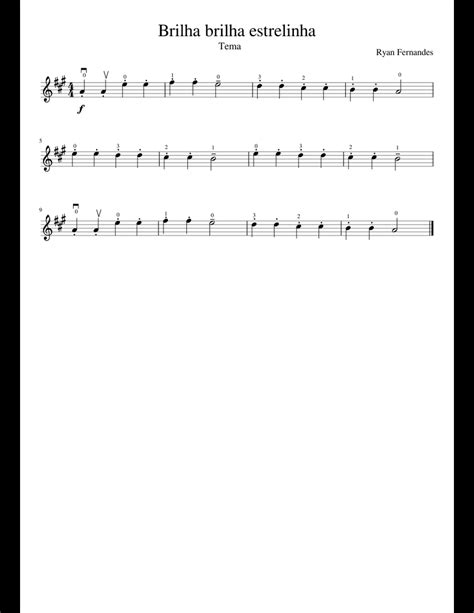 Partitura Brilha Brilha Estrelinha Violino