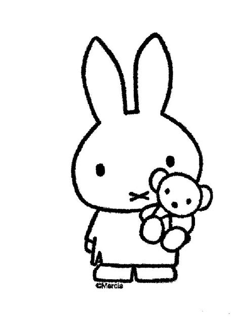 Nijntje 図案, ミッフィー イラスト, イラスト 塗り絵