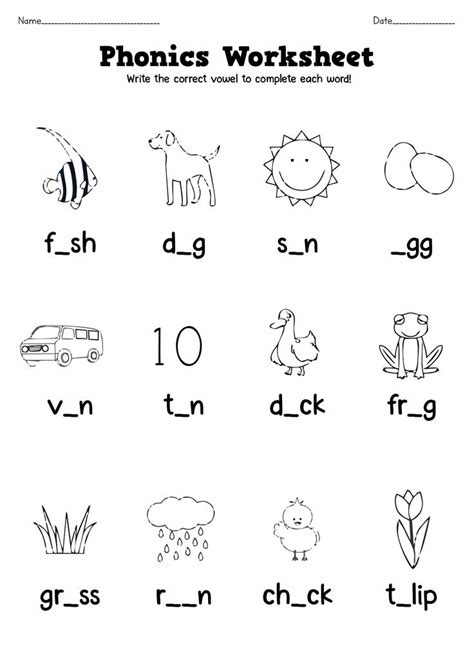 14 Free Printable Phonics Worksheets First Grade In 2022 Phonics