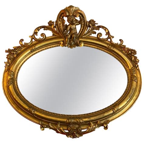 Antique Oval Gilt Gold Mirror For Sale At 1stdibs Antique Oval Mirror