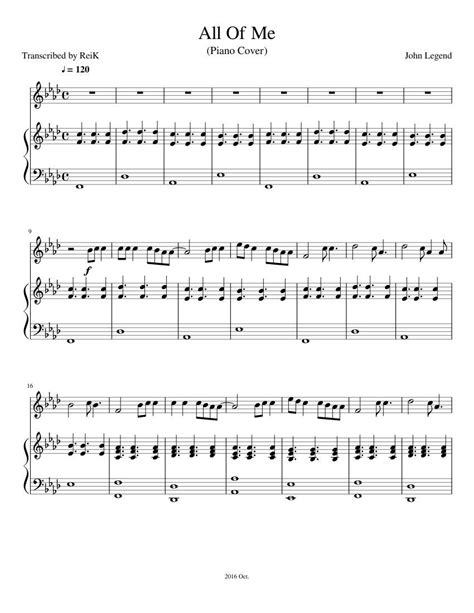 Let you love me piano sheet. Print and download in PDF or MIDI All Of Me. All Of Me by ...