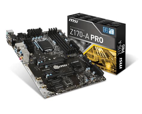 Msi Z170 A Pro Motherboard Specifications On Motherboarddb