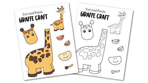 Free Printable Giraffe Craft Template Simple Mom Project