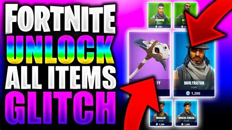 Fortnite All Items For Free Glitchafter Patch Youtube