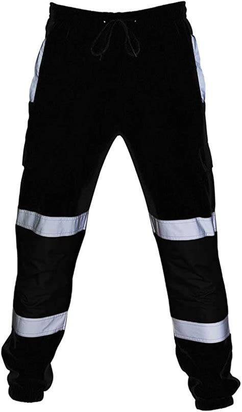 Suanret Hi Viz Pants Visibility Work Wear Safety Cargo Railway Highway