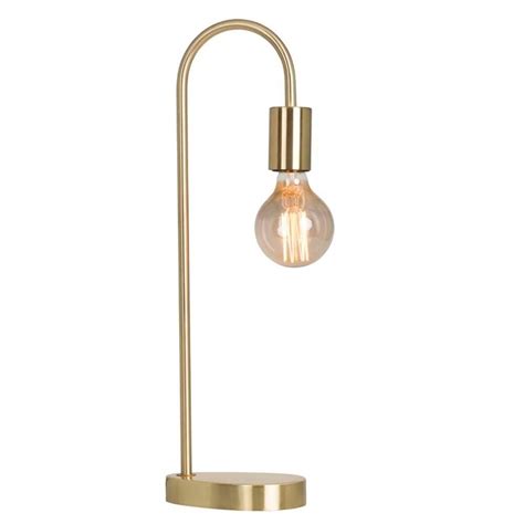 Exposed bulb light fixtures give your home a sleek, modern look. Exposed bulb brass table lamp (bulb not included) - Mon ...