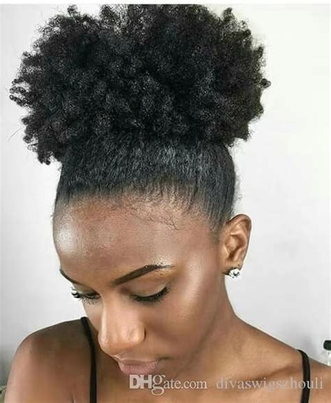 Afro Kinky Curly Black Hair Ponytail Hairstyles Clip Ins Natural Puff