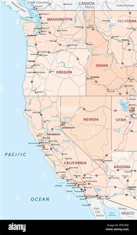 Political Map Of Western Us