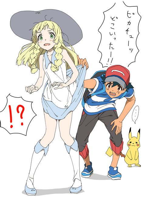 Pikachu Lillie And Ash Ketchum Pokemon And 2 More Drawn By Nepia