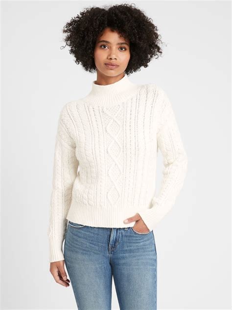 Banana Republic Cable Knit Cropped Sweater Best Banana Republic