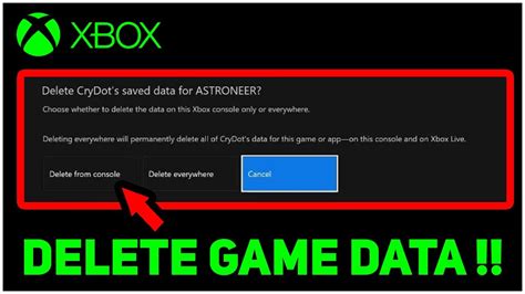 Xbox Series Xs How To Delete Game Data Youtube