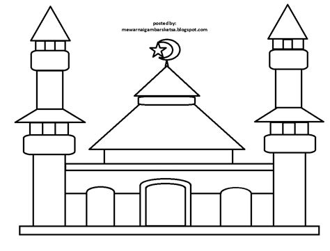 Mewarnai Gambar: Kartu Selamat Idul Fitri