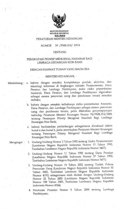 PDF Peraturan Menteri Keuangan Nomor 30 Pmk 010 2010 Tentang