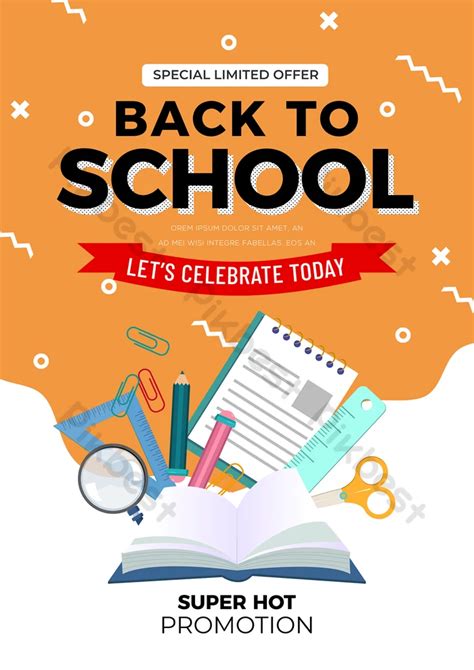 Cartoon Return To School Day Holiday Poster Psd Free Download Pikbest
