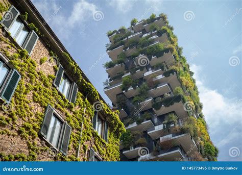 Vertical Forest Skyscraper In Milan Italy Editorial Photo Image Of