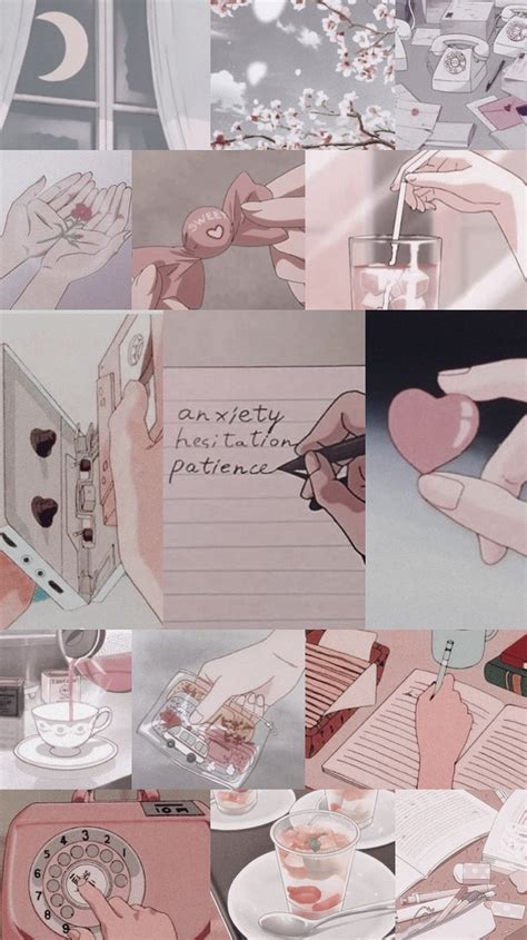 Cute Anime Wallpaper Collage Aesthetic Anime Collage Desktop