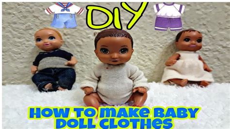 Diy Barbie Baby Clothes How To Make Baby Doll Clothes Youtube