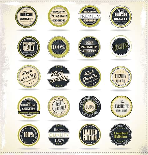 Premium Vector Retro Vintage Badges And Labels