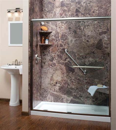 Install the shower arm (b): Deluxe Bath | Tub & Shower liners