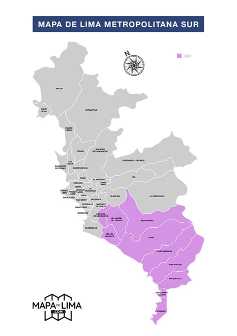 Mapa De Lima Sur